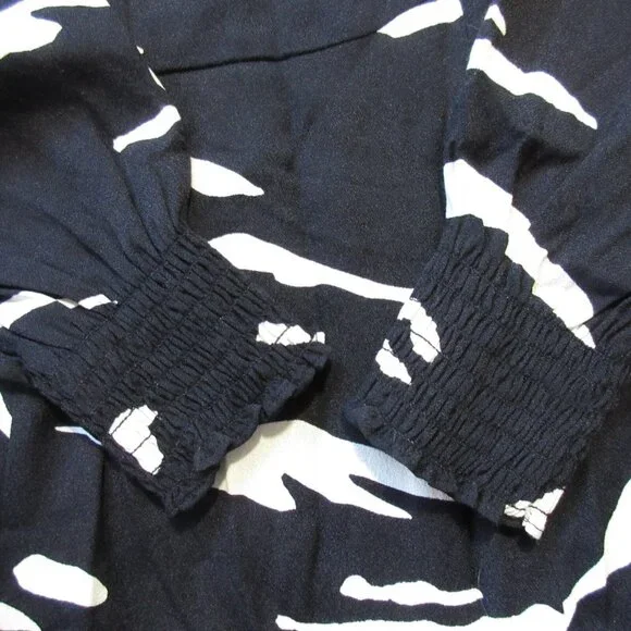 NWT Reformation Wallflower Midi in Mustang Black Ivory Slit Crepe Dress 6 $248